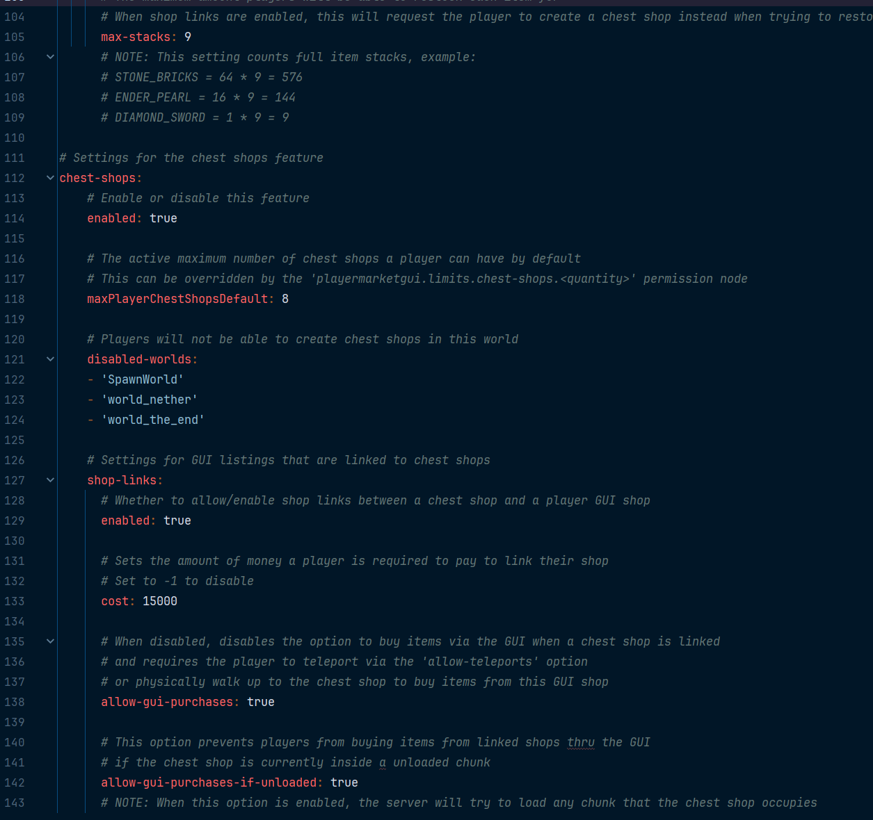 Plugin configuration showcase